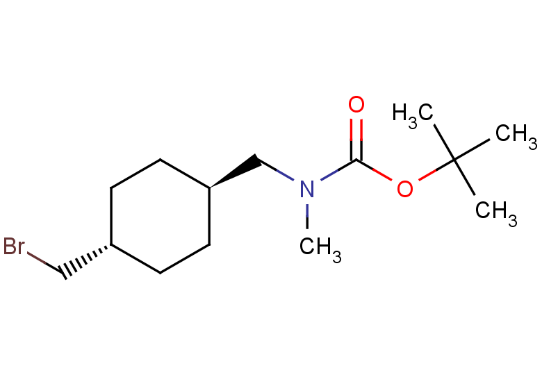 tert-butyl N-methyl-N-{[(1r,4r)-4-(bromomethyl)cyclohexyl]methyl}carbamate, trans
