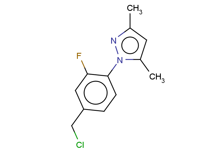 1-[4-(chloromethyl)-2-fluorophenyl]-3,5-dimethyl-1H-pyrazole