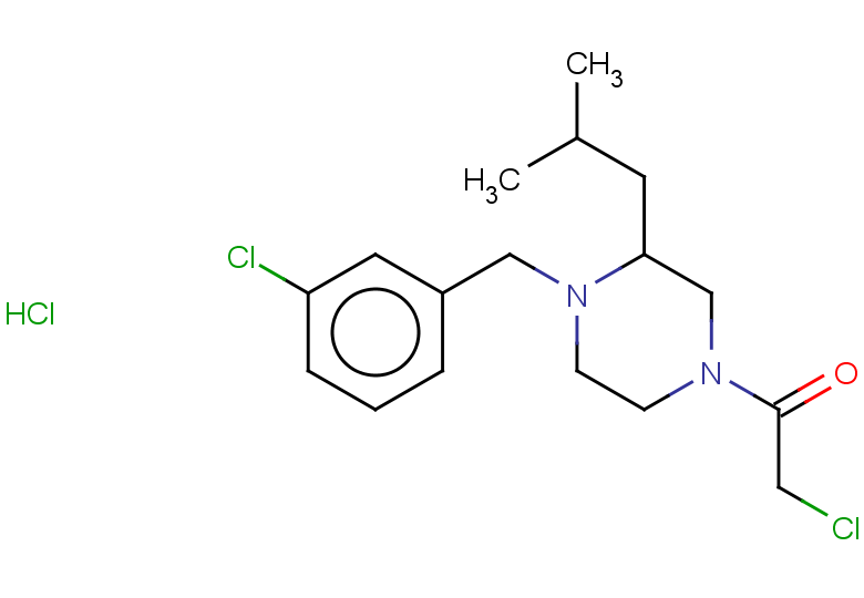 2-chloro-1-{4-[(3-chlorophenyl)methyl]-3-(2-methylpropyl)piperazin-1-yl}ethan-1-one hydrochloride