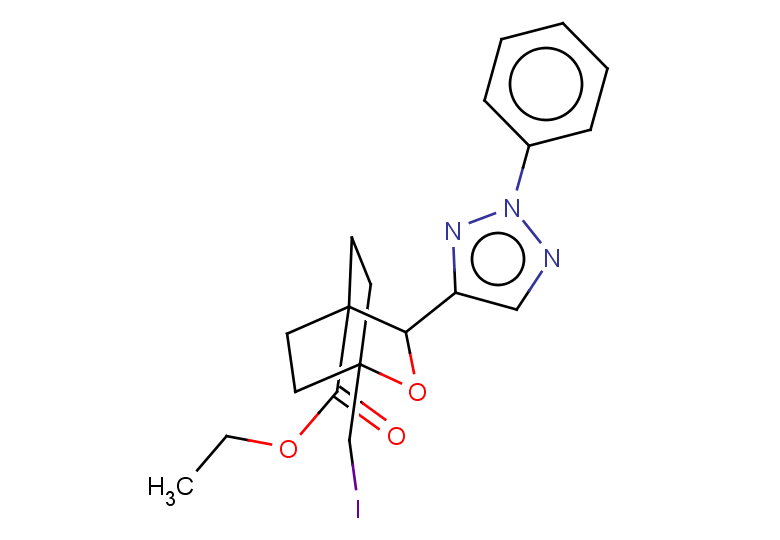 ethyl 1-(iodomethyl)-3-(2-phenyl-2H-1,2,3-triazol-4-yl)-2-oxabicyclo[2.2.2]octane-4-carboxylate