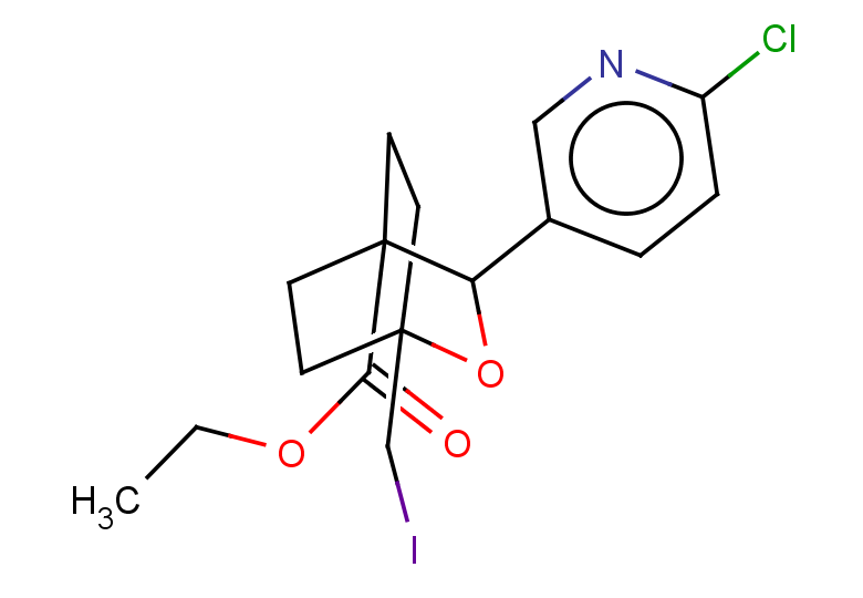 ethyl 3-(6-chloropyridin-3-yl)-1-(iodomethyl)-2-oxabicyclo[2.2.2]octane-4-carboxylate