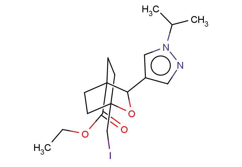 ethyl 1-(iodomethyl)-3-[1-(propan-2-yl)-1H-pyrazol-4-yl]-2-oxabicyclo[2.2.2]octane-4-carboxylate