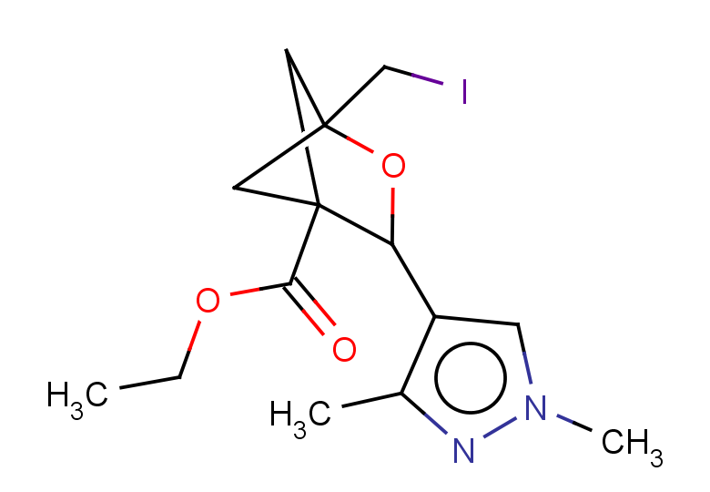 ethyl 3-(1,3-dimethyl-1H-pyrazol-4-yl)-1-(iodomethyl)-2-oxabicyclo[2.1.1]hexane-4-carboxylate