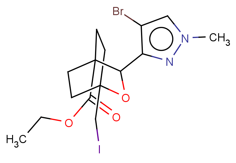 ethyl 3-(4-bromo-1-methyl-1H-pyrazol-3-yl)-1-(iodomethyl)-2-oxabicyclo[2.2.2]octane-4-carboxylate