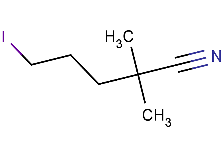 5-iodo-2,2-dimethylpentanenitrile