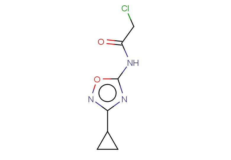 2-chloro-N-(3-cyclopropyl-1,2,4-oxadiazol-5-yl)acetamide