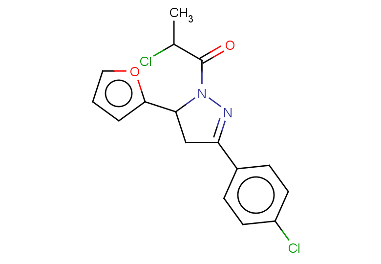 2-chloro-1-[3-(4-chlorophenyl)-5-(furan-2-yl)-4,5-dihydro-1H-pyrazol-1-yl]propan-1-one
