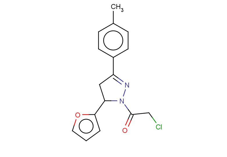 2-chloro-1-[5-(furan-2-yl)-3-(4-methylphenyl)-4,5-dihydro-1H-pyrazol-1-yl]ethan-1-one