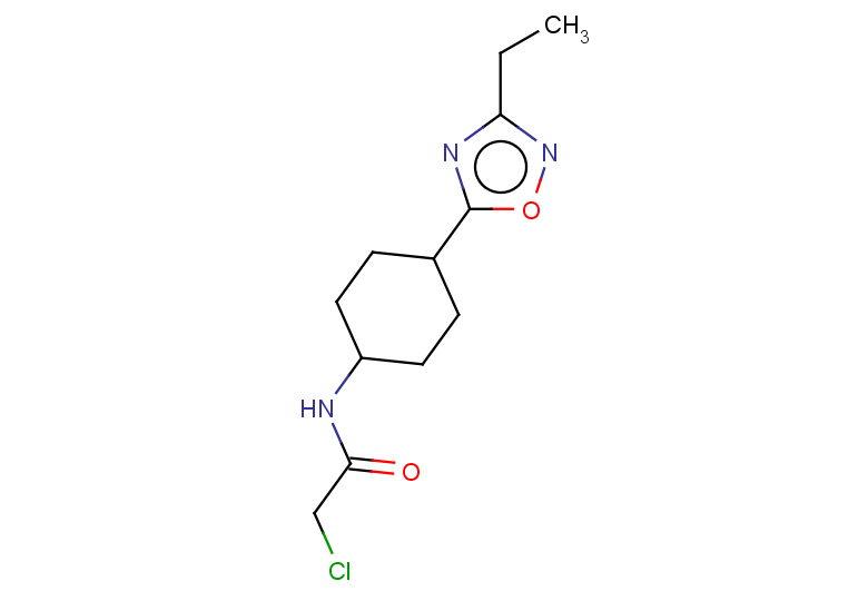 2-chloro-N-[4-(3-ethyl-1,2,4-oxadiazol-5-yl)cyclohexyl]acetamide