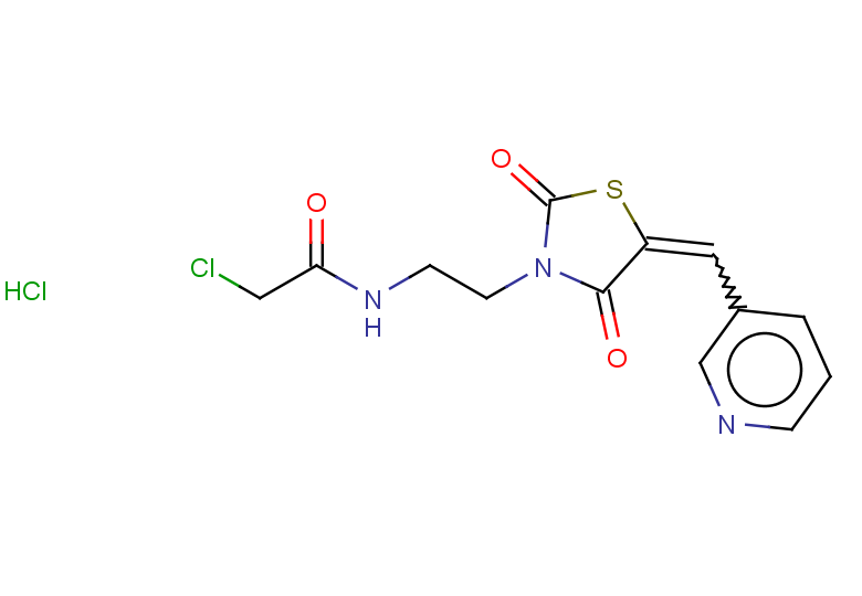 2-chloro-N-{2-[2,4-dioxo-5-(pyridin-3-ylmethylidene)-1,3-thiazolidin-3-yl]ethyl}acetamide hydrochloride