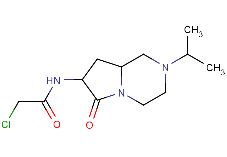 2-chloro-N-[6-oxo-2-(propan-2-yl)-octahydropyrrolo[1,2-a]piperazin-7-yl]acetamide