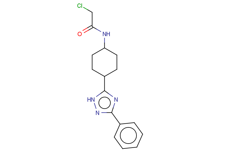 2-chloro-N-[4-(3-phenyl-1H-1,2,4-triazol-5-yl)cyclohexyl]acetamide