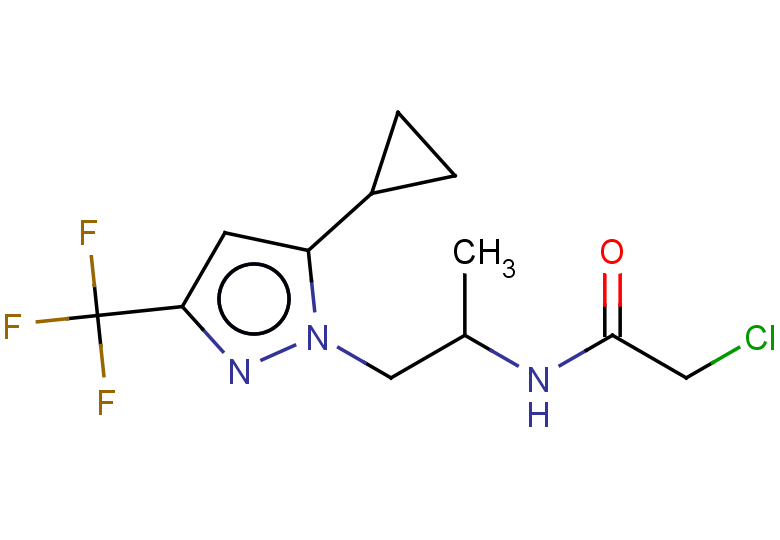 2-chloro-N-{1-[5-cyclopropyl-3-(trifluoromethyl)-1H-pyrazol-1-yl]propan-2-yl}acetamide