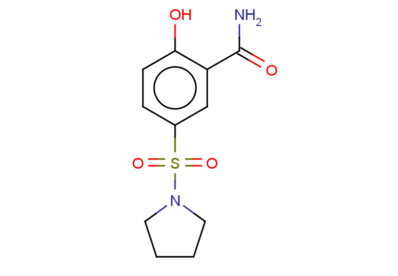 2-hydroxy-5-(pyrrolidine-1-sulfonyl)benzamide