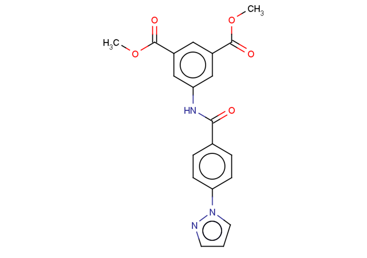 1,3-dimethyl 5-[4-(1H-pyrazol-1-yl)benzamido]benzene-1,3-dicarboxylate