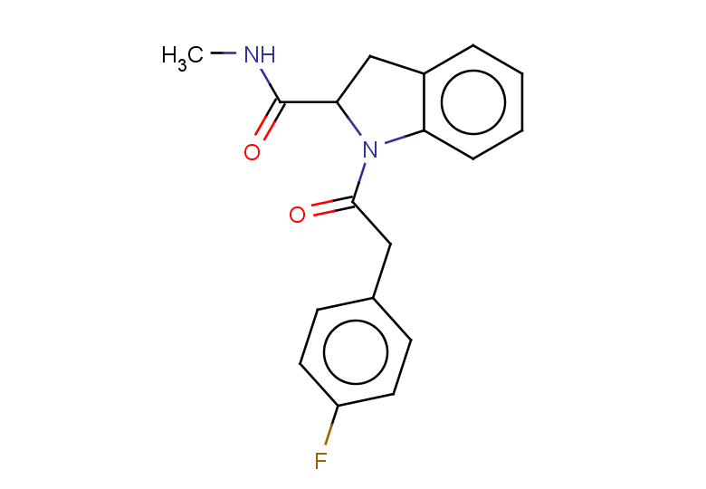 1-[2-(4-fluorophenyl)acetyl]-N-methyl-2,3-dihydro-1H-indole-2-carboxamide