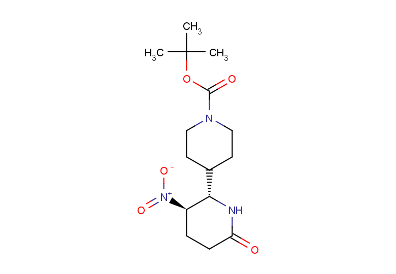 tert-butyl 4-[3-nitro-6-oxopiperidin-2-yl]piperidine-1-carboxylate, trans