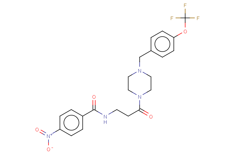 4-nitro-N-[3-oxo-3-(4-{[4-(trifluoromethoxy)phenyl]methyl}piperazin-1-yl)propyl]benzamide