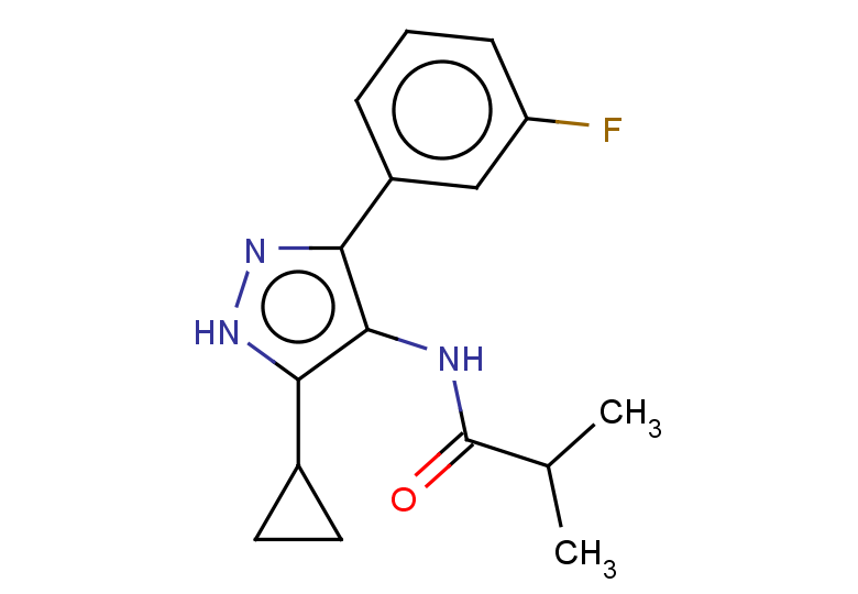 N-[5-cyclopropyl-3-(3-fluorophenyl)-1H-pyrazol-4-yl]-2-methylpropanamide