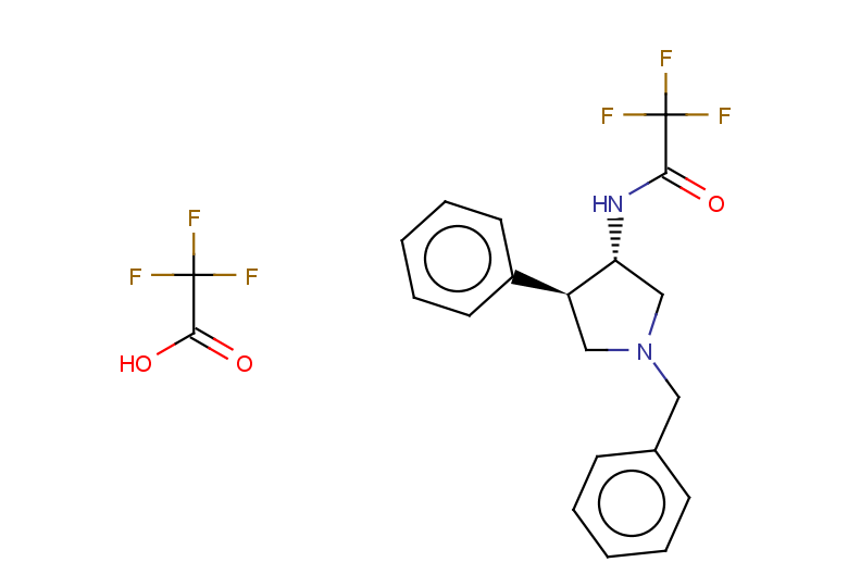 rac-N-[(3R,4S)-1-benzyl-4-phenylpyrrolidin-3-yl]-2,2,2-trifluoroacetamide, trifluoroacetic acid, trans