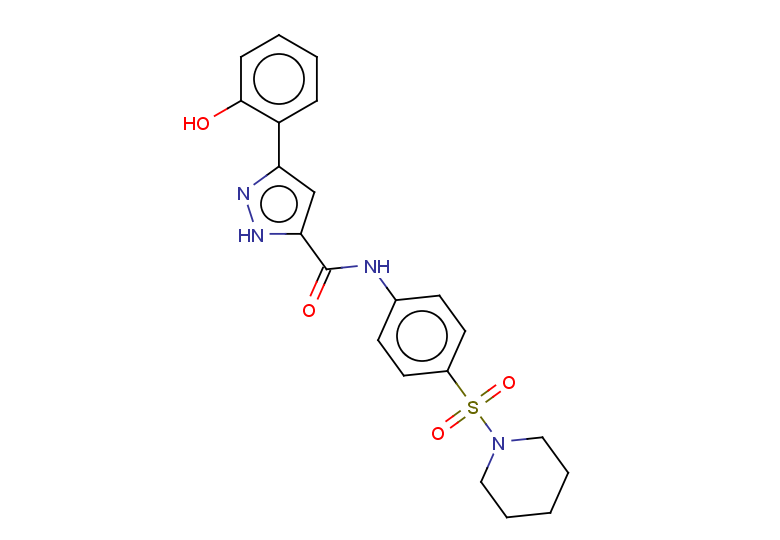 3-(2-hydroxyphenyl)-N-[4-(piperidine-1-sulfonyl)phenyl]-1H-pyrazole-5-carboxamide