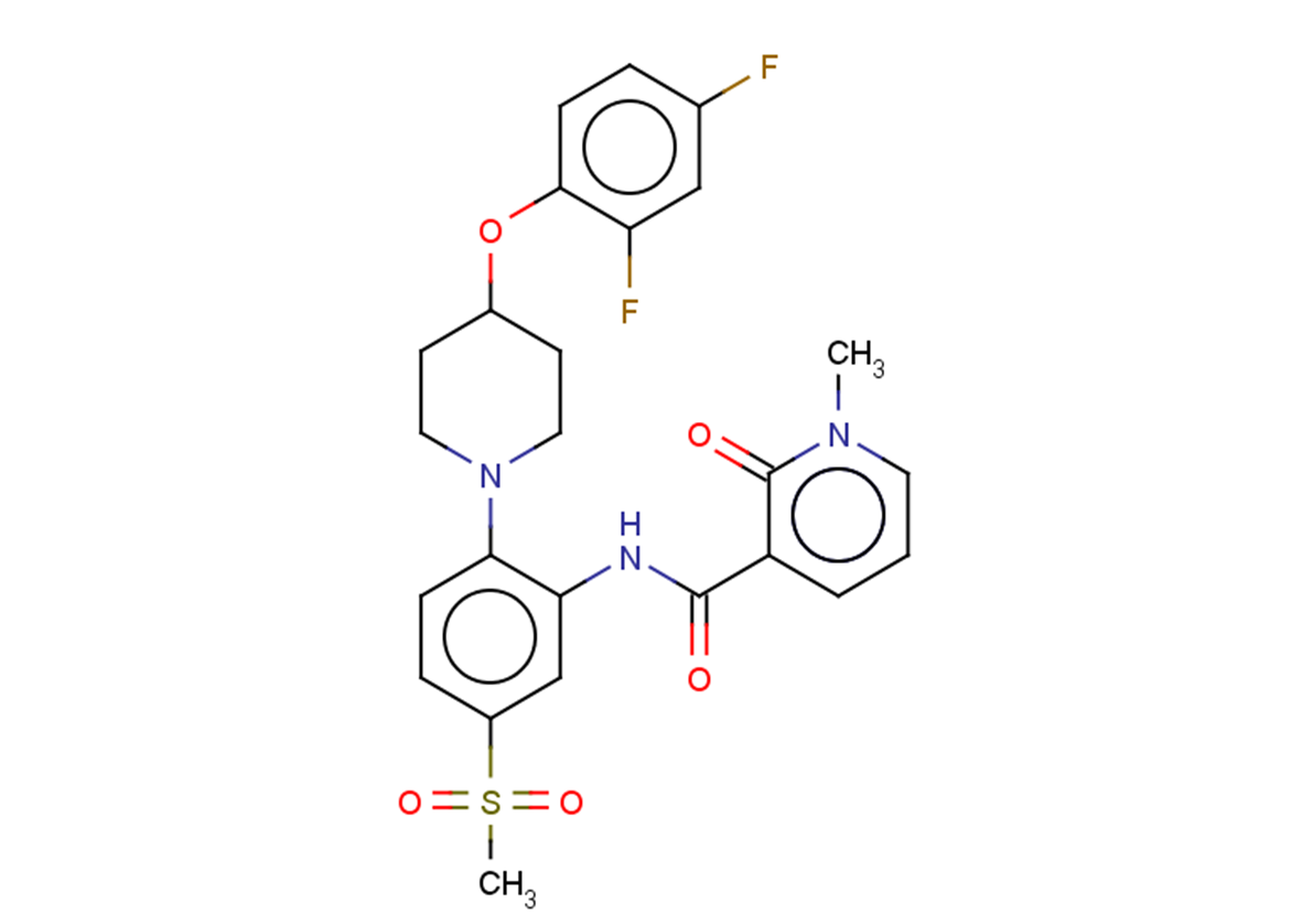 N-{2-[4-(2,4-difluorophenoxy)piperidin-1-yl]-5-methanesulfonylphenyl}-1-methyl-2-oxo-1,2-dihydropyridine-3-carboxamide