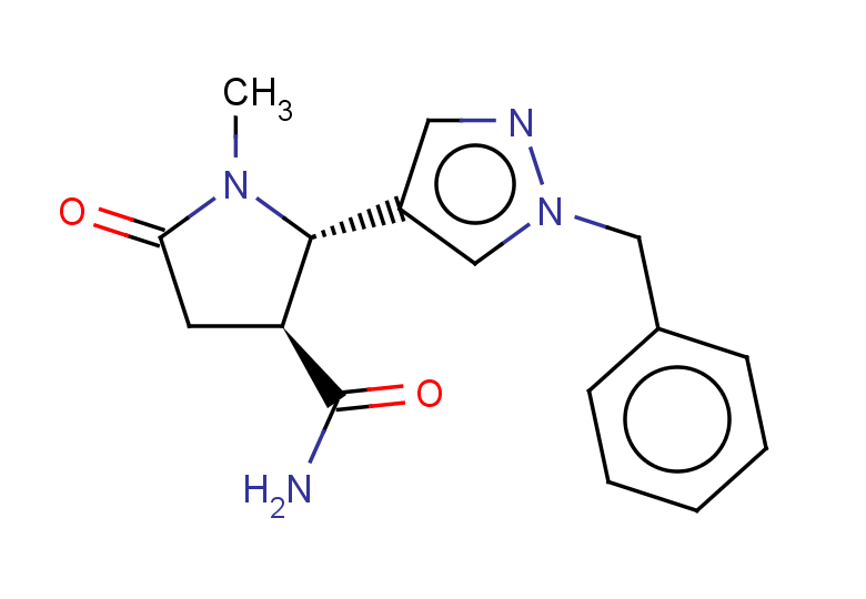 rac-(2R,3R)-2-(1-benzyl-1H-pyrazol-4-yl)-1-methyl-5-oxopyrrolidine-3-carboxamide, trans