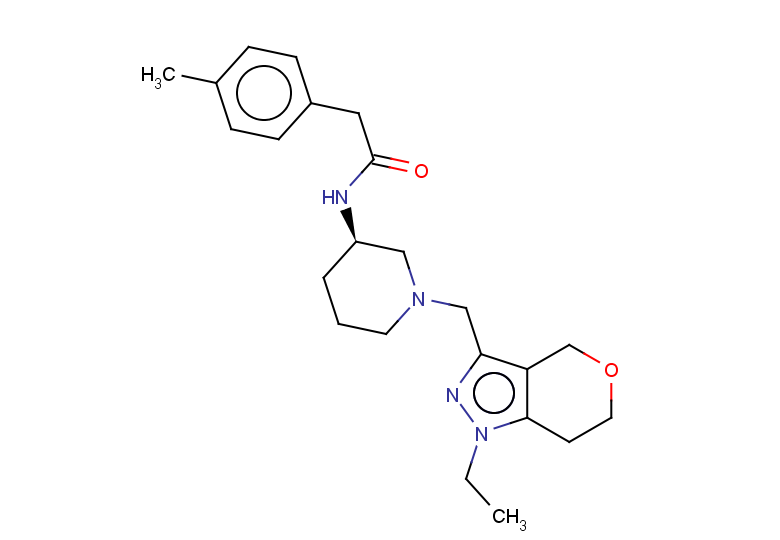 N-[(3R)-1-({1-ethyl-1H,4H,6H,7H-pyrano[4,3-c]pyrazol-3-yl}methyl)piperidin-3-yl]-2-(4-methylphenyl)acetamide