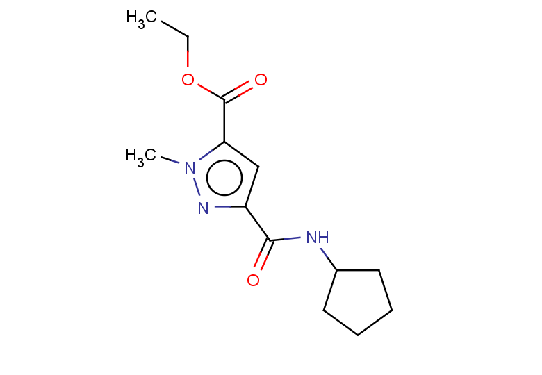 ETHYL 3-[(CYCLOPENTYLAMINO)CARBONYL]-1-METHYL-1H-PYRAZOLE-5-CARBOXYLATE