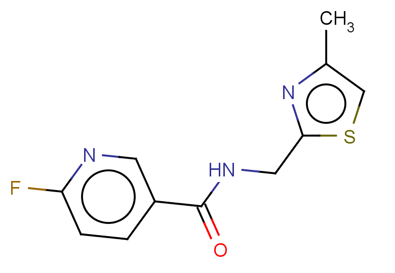 6-fluoro-N-[(4-methyl-1,3-thiazol-2-yl)methyl]pyridine-3-carboxamide