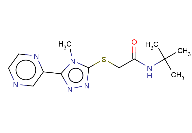 N-tert-butyl-2-{[4-methyl-5-(pyrazin-2-yl)-4H-1,2,4-triazol-3-yl]sulfanyl}acetamide