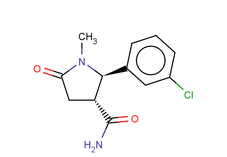 2-(3-chlorophenyl)-1-methyl-5-oxopyrrolidine-3-carboxamide, trans