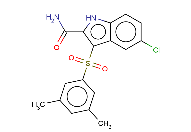 5-chloro-3-(3,5-dimethylbenzenesulfonyl)-1H-indole-2-carboxamide
