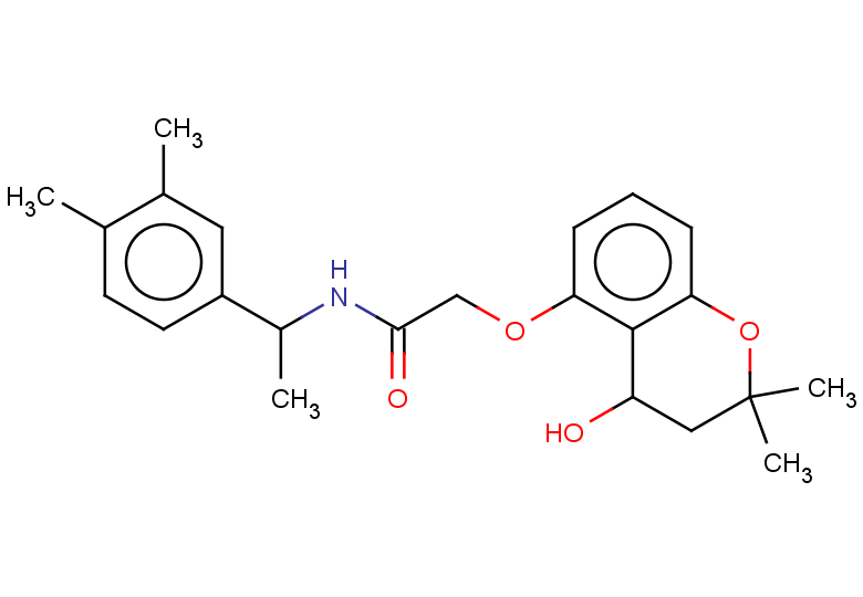 N-[1-(3,4-dimethylphenyl)ethyl]-2-[(4-hydroxy-2,2-dimethyl-3,4-dihydro-2H-1-benzopyran-5-yl)oxy]acetamide