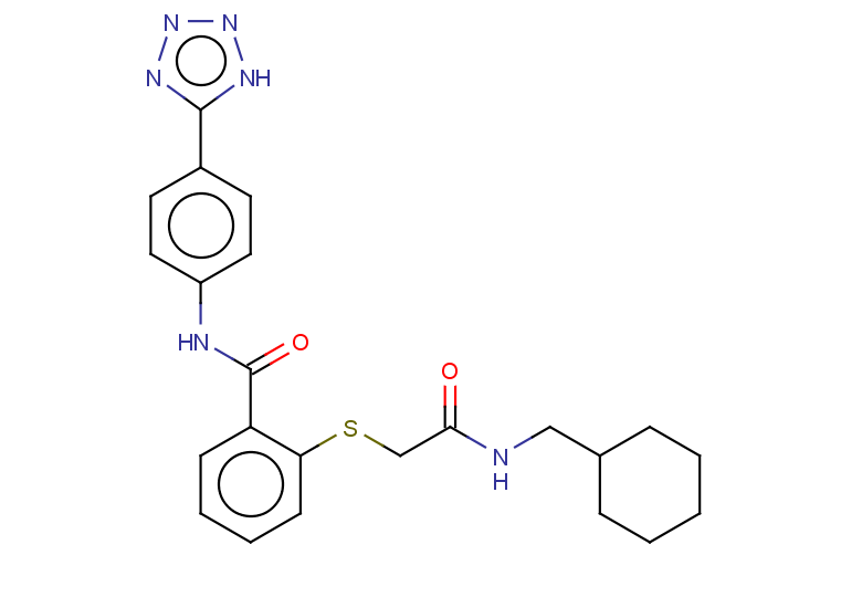 2-({[(cyclohexylmethyl)carbamoyl]methyl}sulfanyl)-N-[4-(1H-1,2,3,4-tetrazol-5-yl)phenyl]benzamide