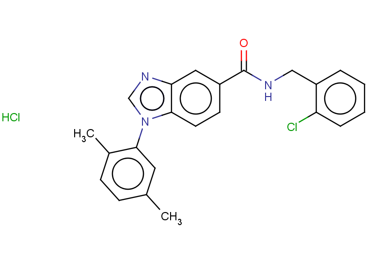 N-[(2-chlorophenyl)methyl]-1-(2,5-dimethylphenyl)-1H-1,3-benzodiazole-5-carboxamide hydrochloride
