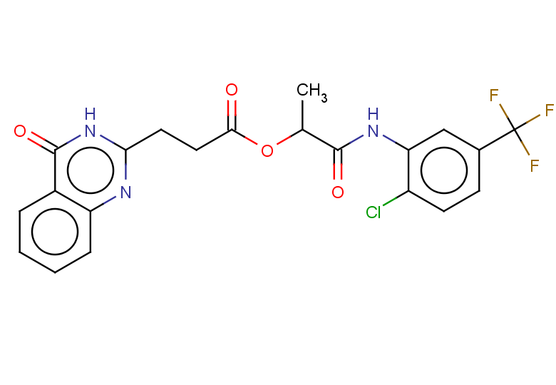 1-{[2-chloro-5-(trifluoromethyl)phenyl]carbamoyl}ethyl 3-(4-oxo-3,4-dihydroquinazolin-2-yl)propanoate