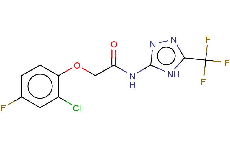 2-(2-chloro-4-fluorophenoxy)-N-[5-(trifluoromethyl)-4H-1,2,4-triazol-3-yl]acetamide