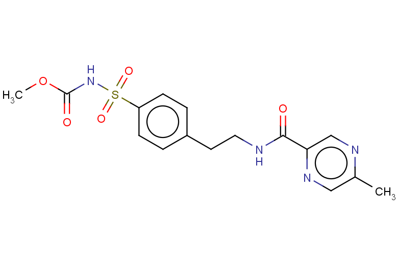 methyl N-(4-{2-[(5-methylpyrazin-2-yl)formamido]ethyl}benzenesulfonyl)carbamate
