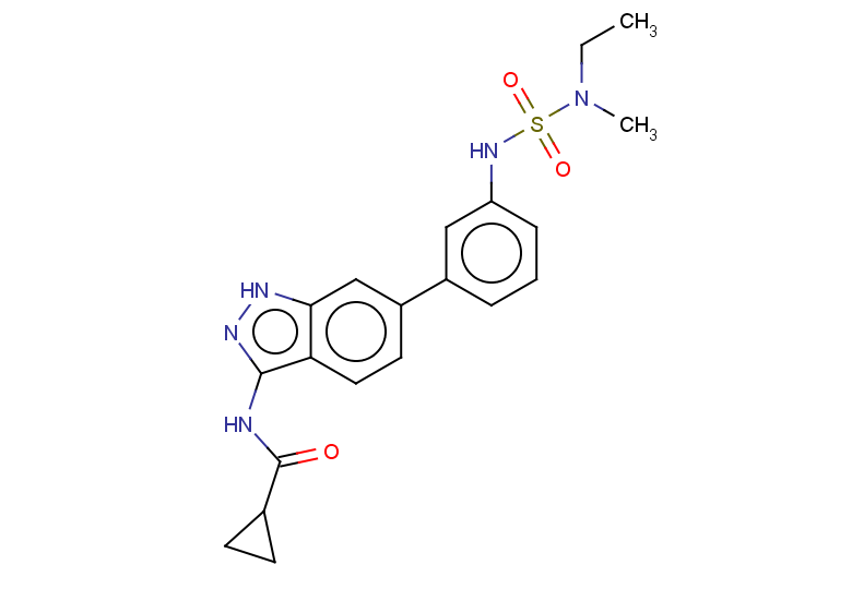 N-[6-(3-{[ethyl(methyl)sulfamoyl]amino}phenyl)-1H-indazol-3-yl]cyclopropanecarboxamide