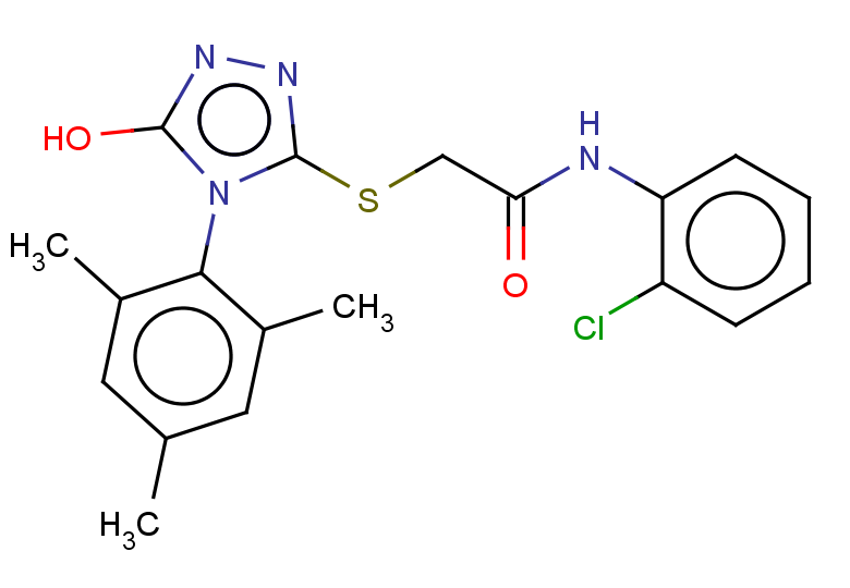 N-(2-chlorophenyl)-2-{[5-hydroxy-4-(2,4,6-trimethylphenyl)-4H-1,2,4-triazol-3-yl]sulfanyl}acetamide