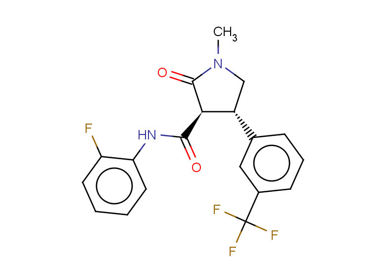 (3S,4S)-N-(2-fluorophenyl)-1-methyl-2-oxo-4-[3-(trifluoromethyl)phenyl]pyrrolidine-3-carboxamide