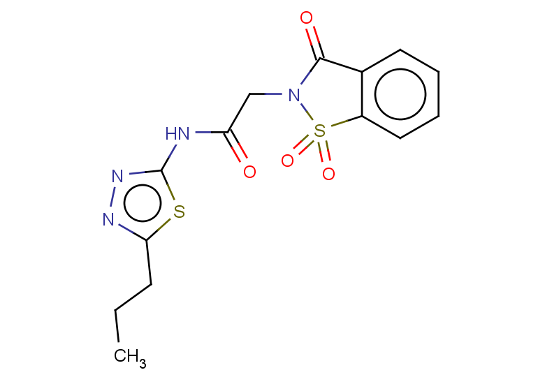 N-(5-propyl-1,3,4-thiadiazol-2-yl)-2-(1,1,3-trioxo-2,3-dihydro-1lambda6,2-benzothiazol-2-yl)acetamide