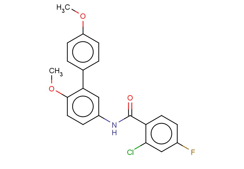 2-chloro-N-{4',6-dimethoxy-[1,1'-biphenyl]-3-yl}-4-fluorobenzamide