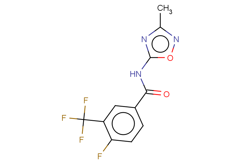 4-fluoro-N-(3-methyl-1,2,4-oxadiazol-5-yl)-3-(trifluoromethyl)benzamide
