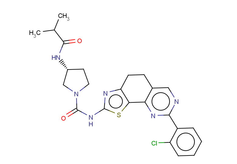 (3R)-N-[8-(2-chlorophenyl)-4H,5H-[1,3]thiazolo[4,5-h]quinazolin-2-yl]-3-(2-methylpropanamido)pyrrolidine-1-carboxamide
