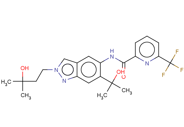 N-[2-(3-hydroxy-3-methylbutyl)-6-(2-hydroxypropan-2-yl)-2H-indazol-5-yl]-6-(trifluoromethyl)pyridine-2-carboxamide