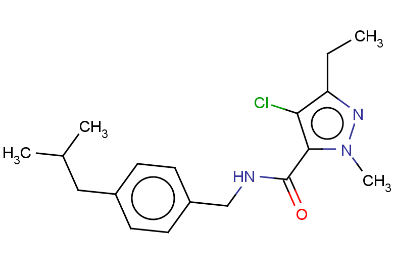 4-chloro-3-ethyl-1-methyl-N-{[4-(2-methylpropyl)phenyl]methyl}-1H-pyrazole-5-carboxamide