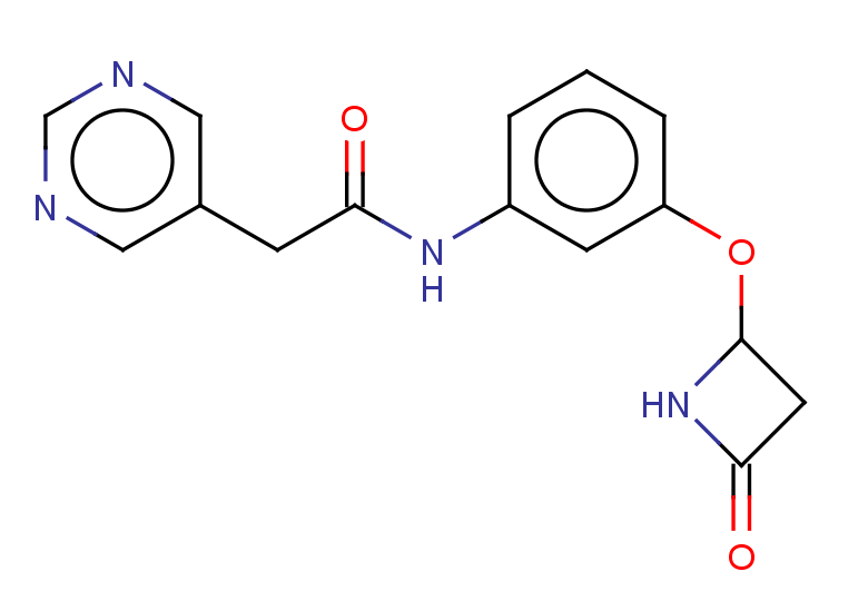 N-{3-[(4-oxoazetidin-2-yl)oxy]phenyl}-2-(pyrimidin-5-yl)acetamide