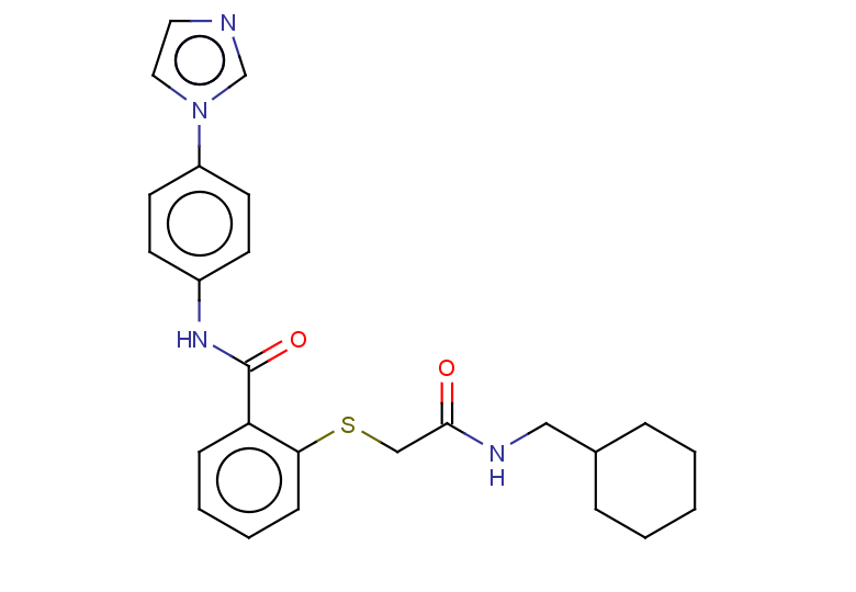 2-({[(cyclohexylmethyl)carbamoyl]methyl}sulfanyl)-N-[4-(1H-imidazol-1-yl)phenyl]benzamide
